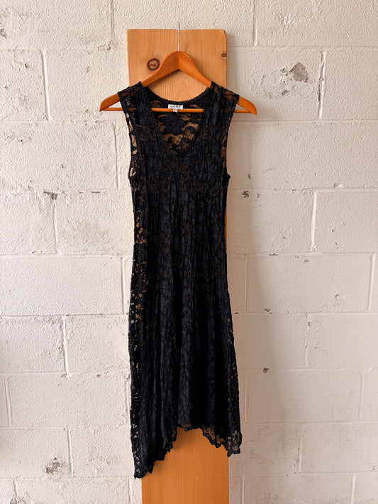 Black Sheer Lace Dress : XS/S