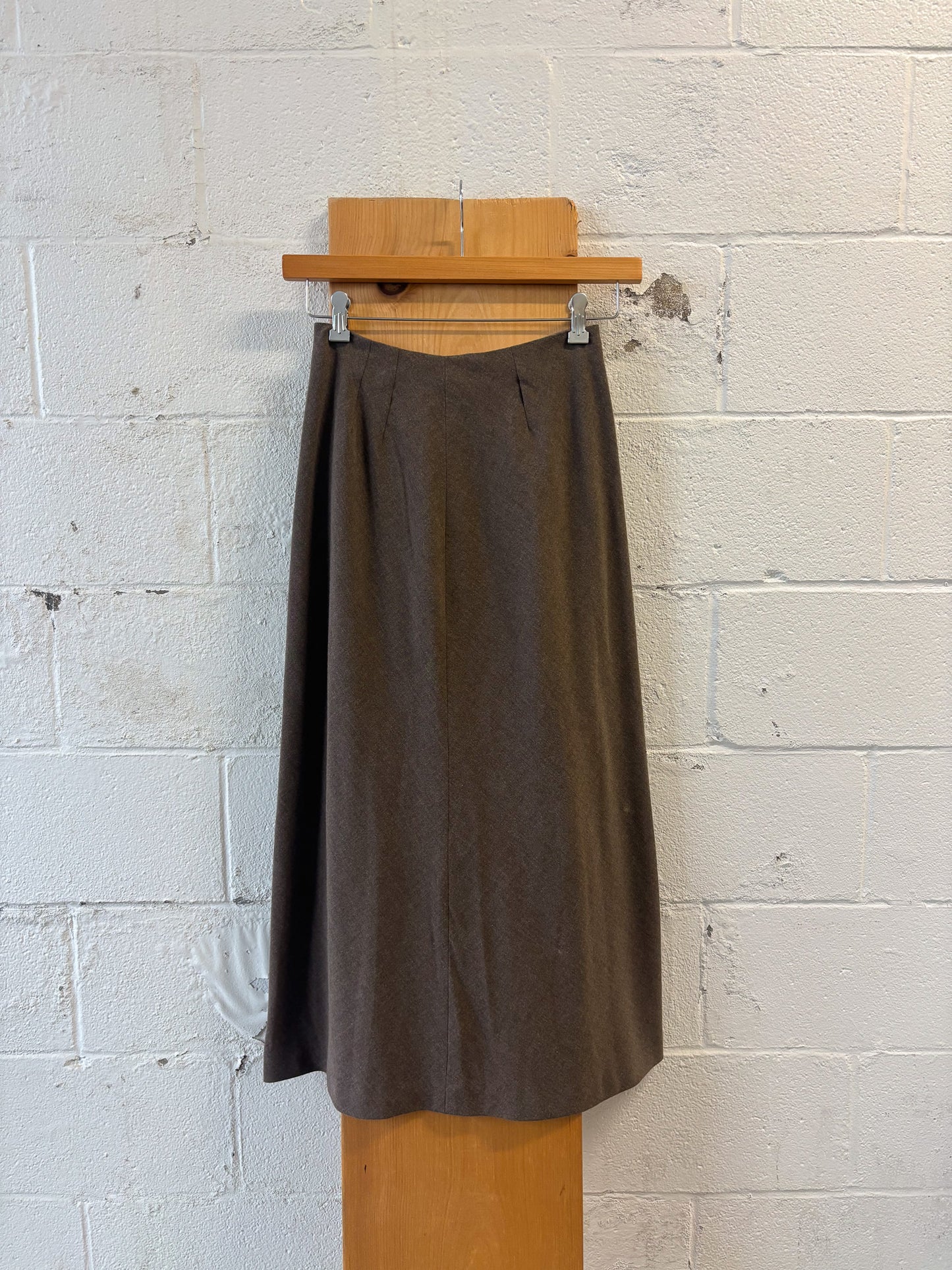 Vtg Brown Maxi Skirt : 4