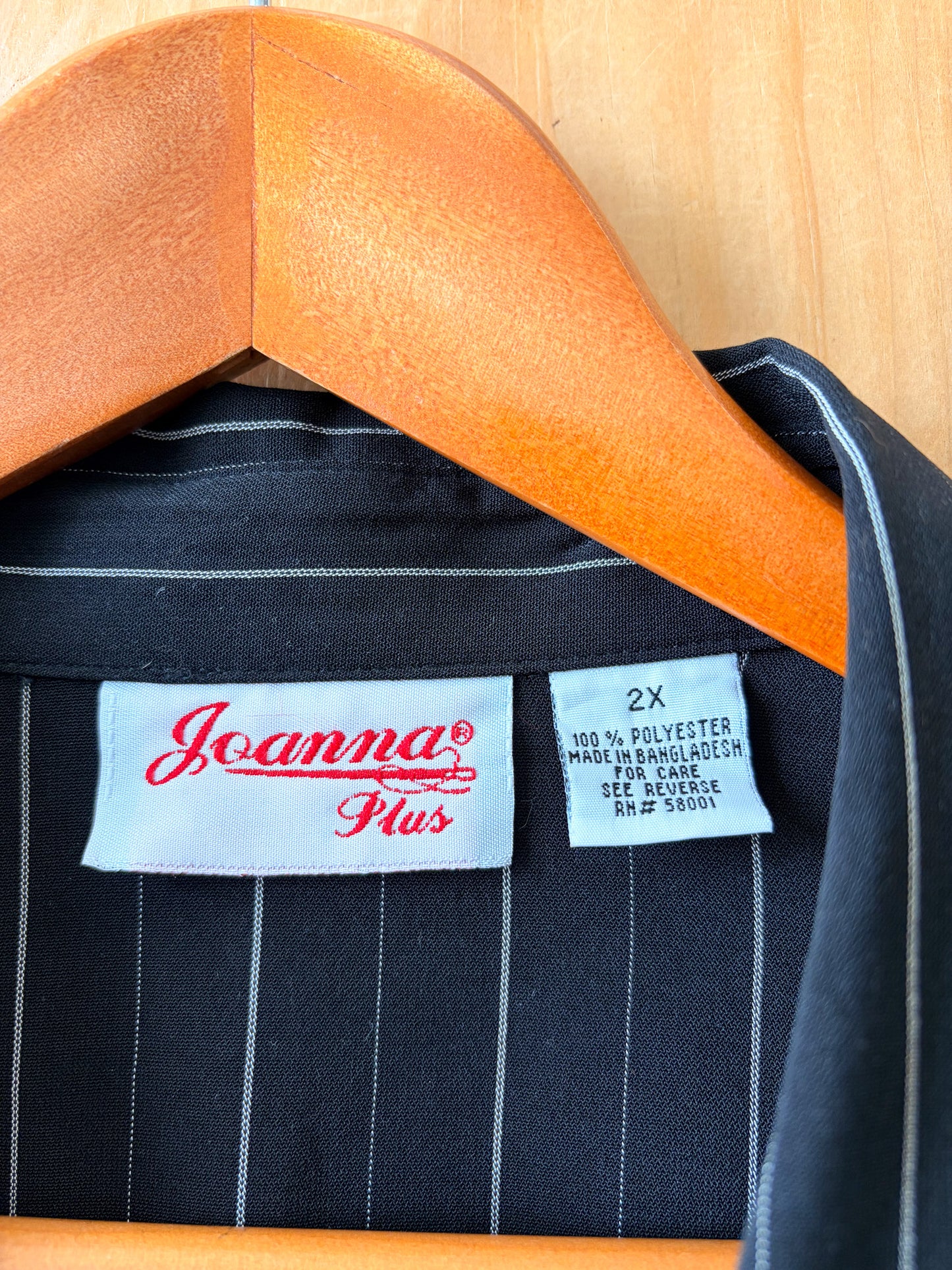 Vtg Striped Button Up Blouse : 2X