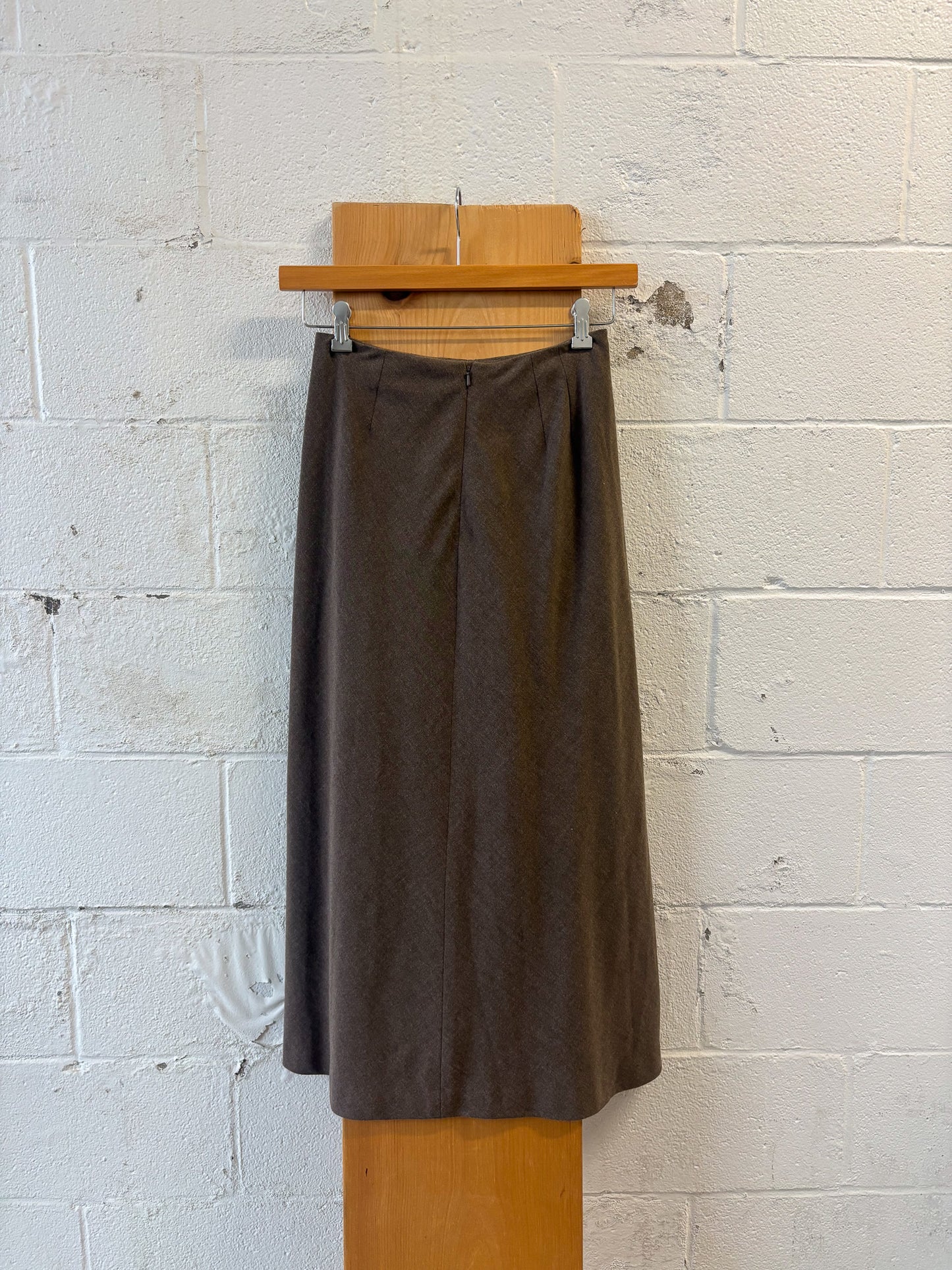 Vtg Brown Maxi Skirt : 4