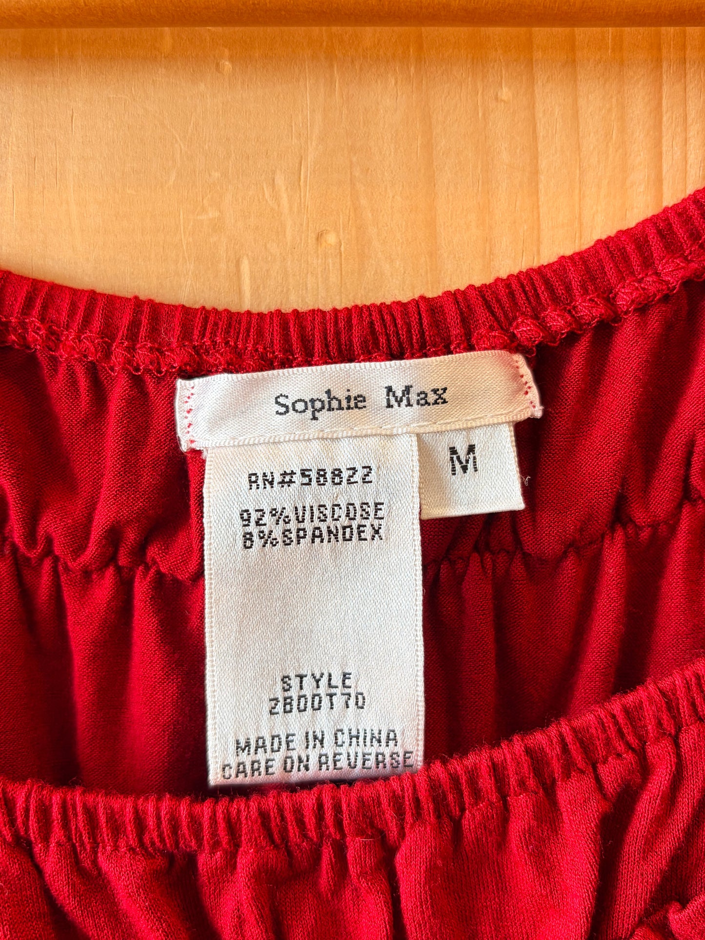 Red Ruched Top : M