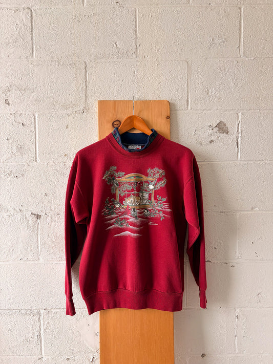 Vtg Kittens & Birds Crewneck : M