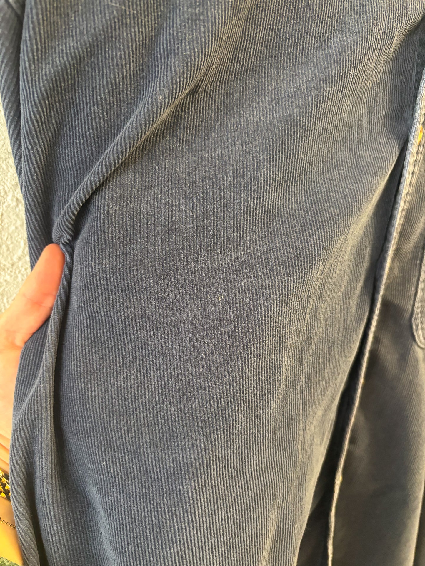 Navy Corduroy Button Up : 2XL