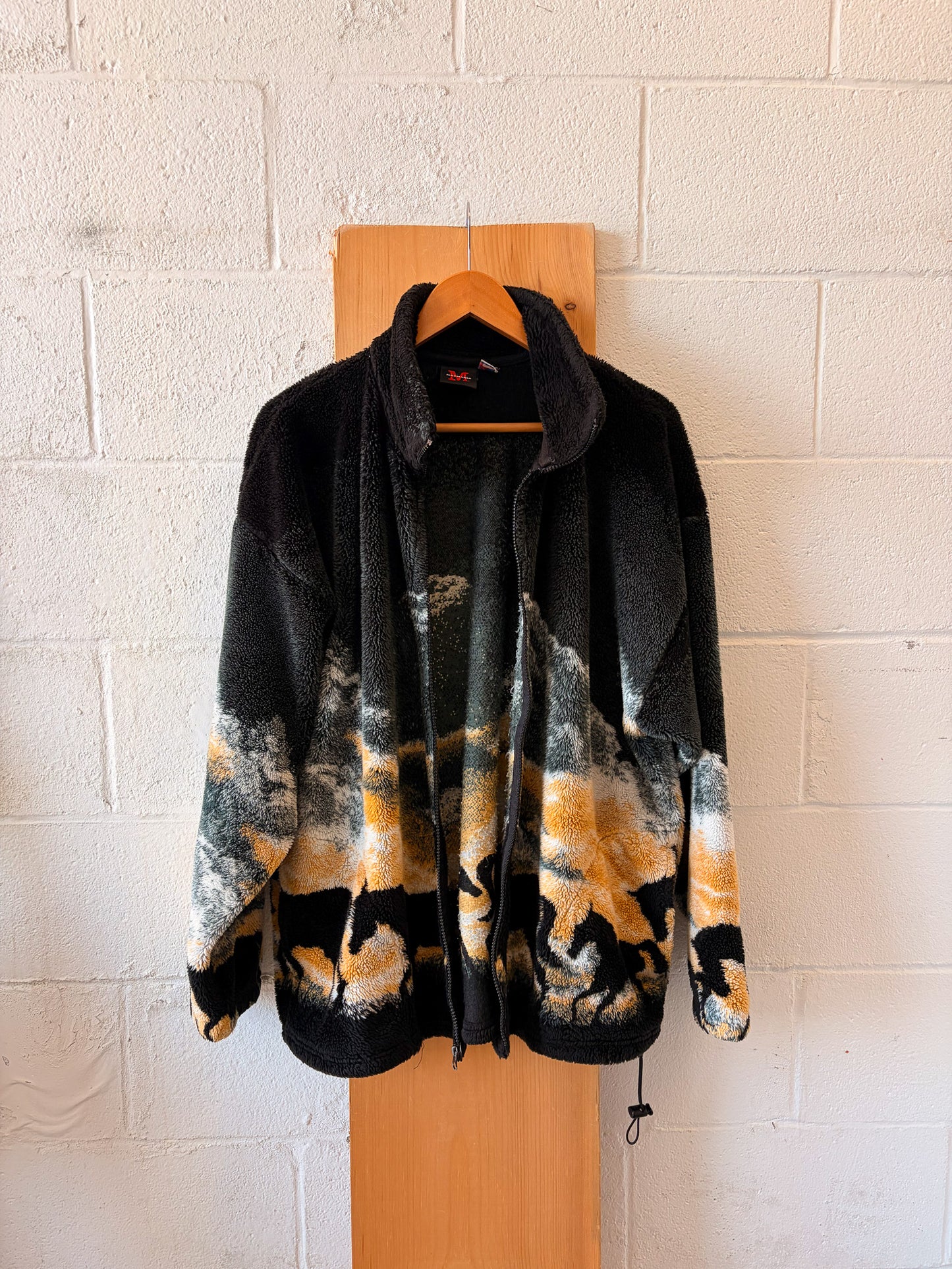 Vtg Horse Sherpa Jacket : L/XL (As Is)
