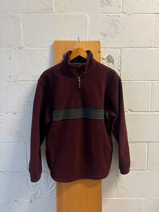 Maroon Fleece Quarter Zip : M