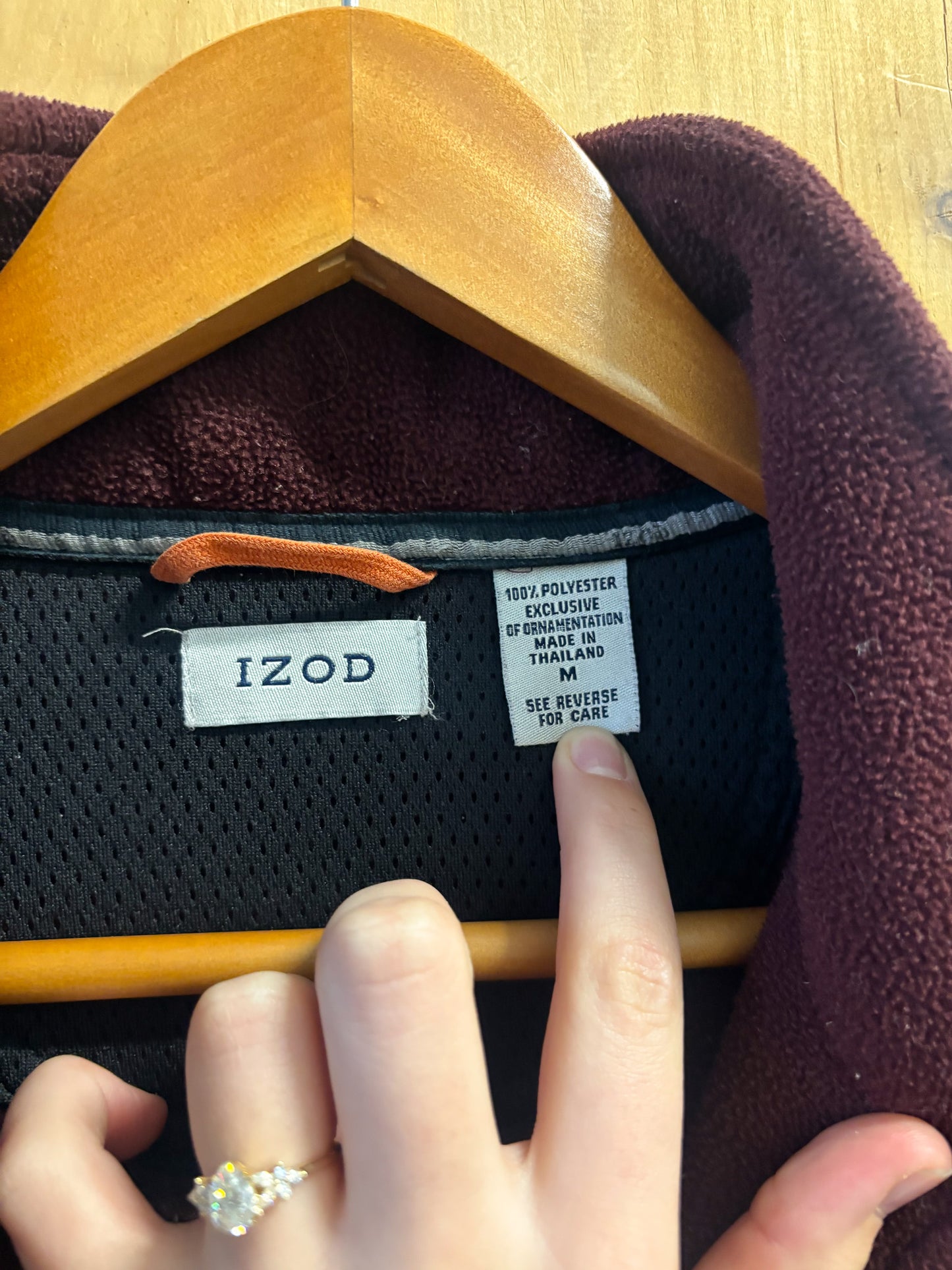 Maroon Fleece Quarter Zip : M