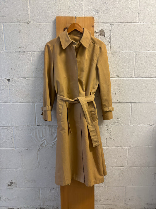 Vtg Tan Trench Coat : S/M