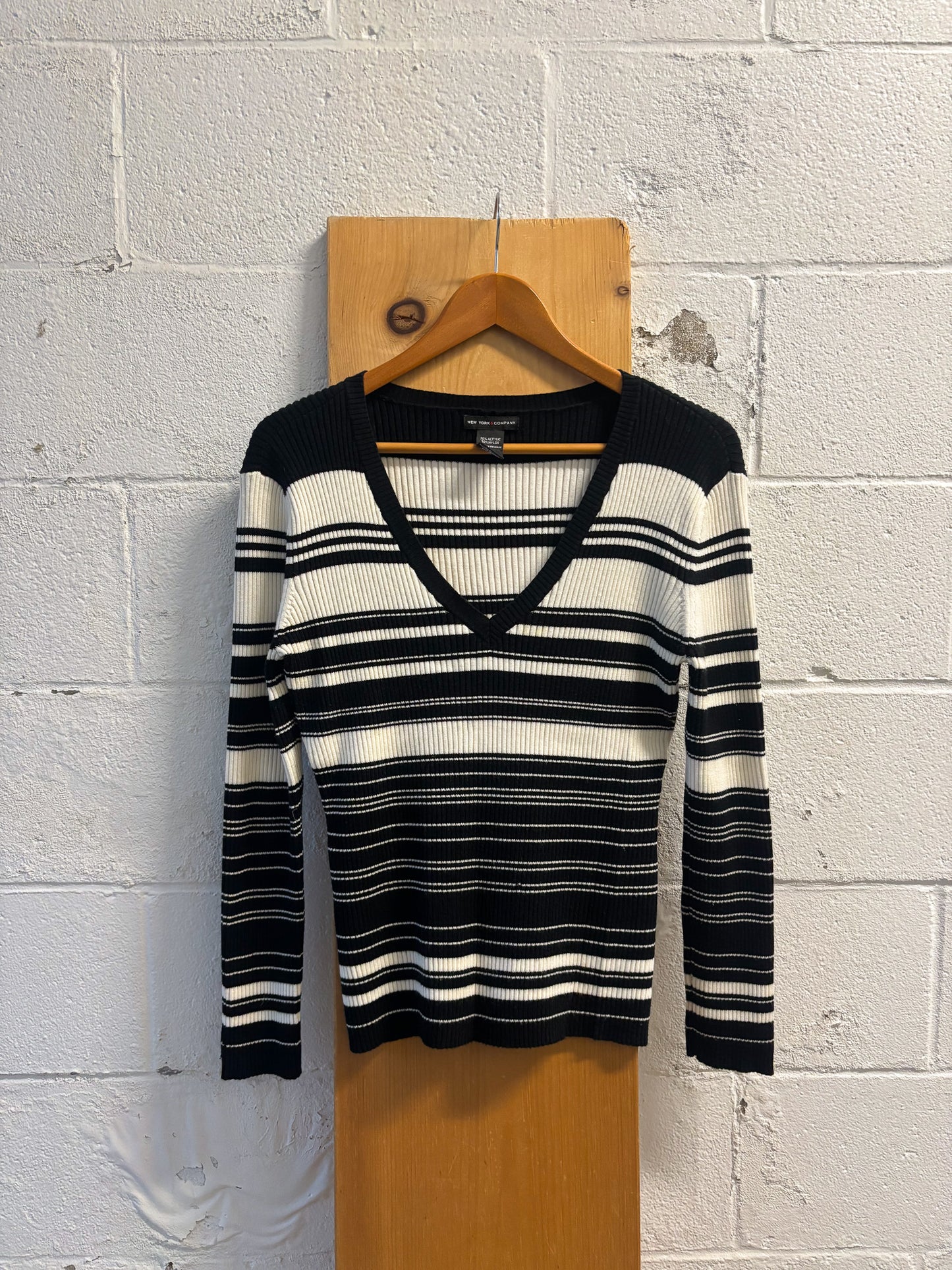 Vtg Striped Sweater : L