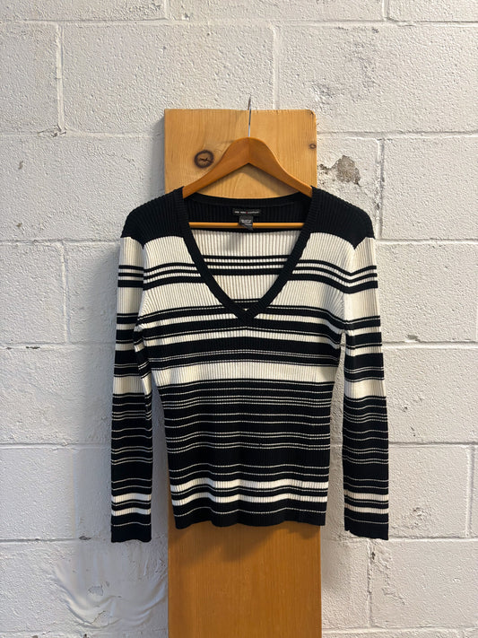 Vtg Striped Sweater : L