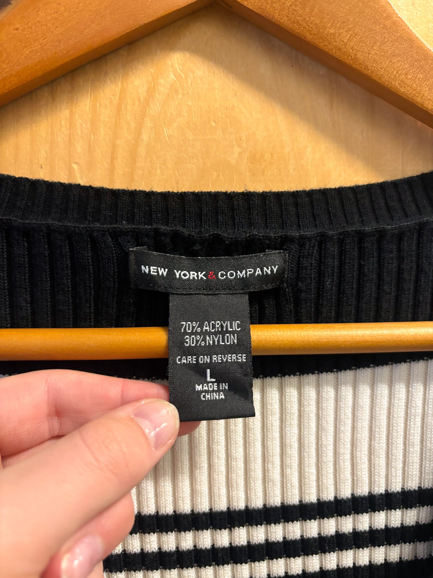 Vtg Striped Sweater : L