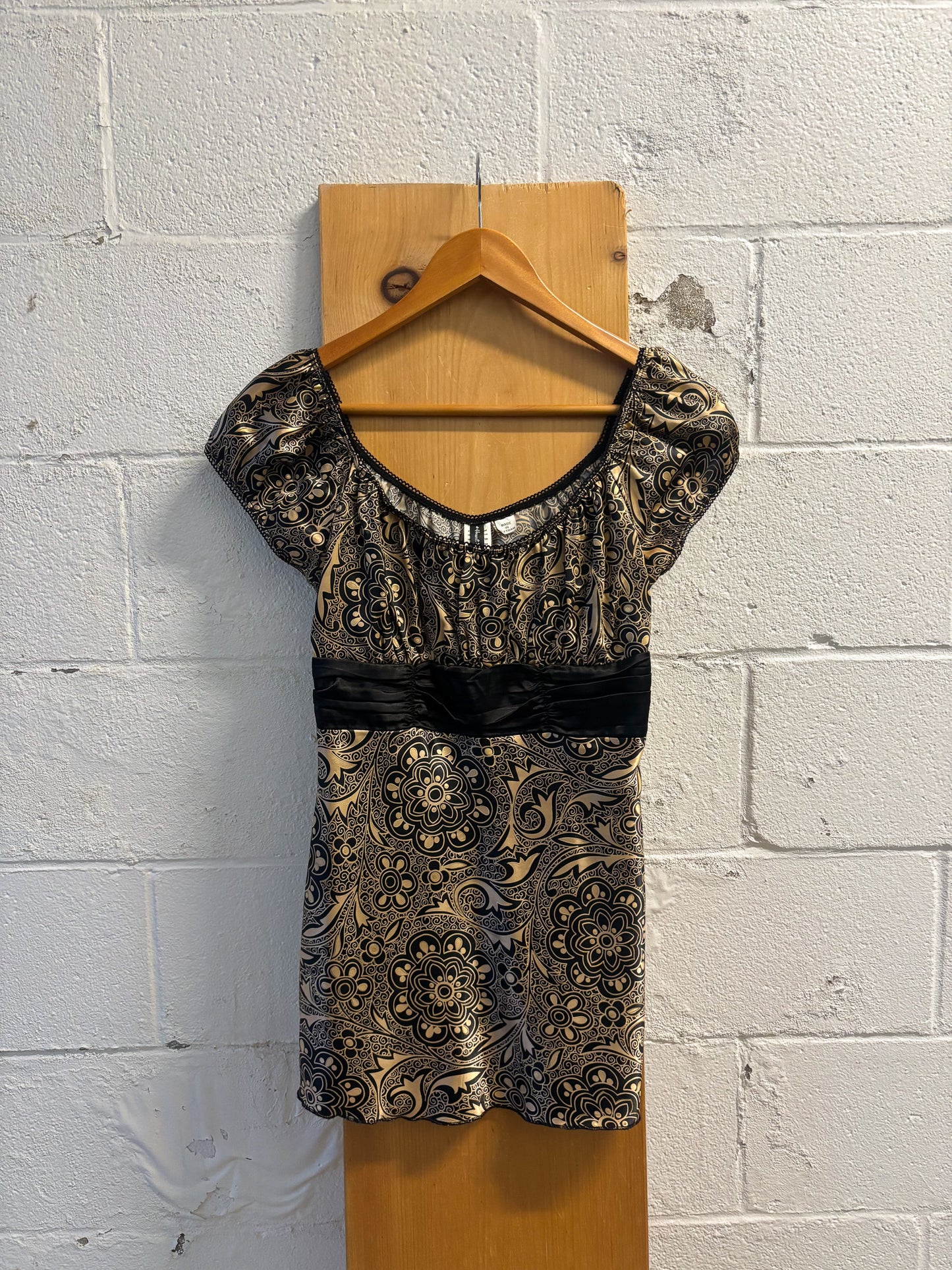 Vtg Satin Paisley Blouse : M/L