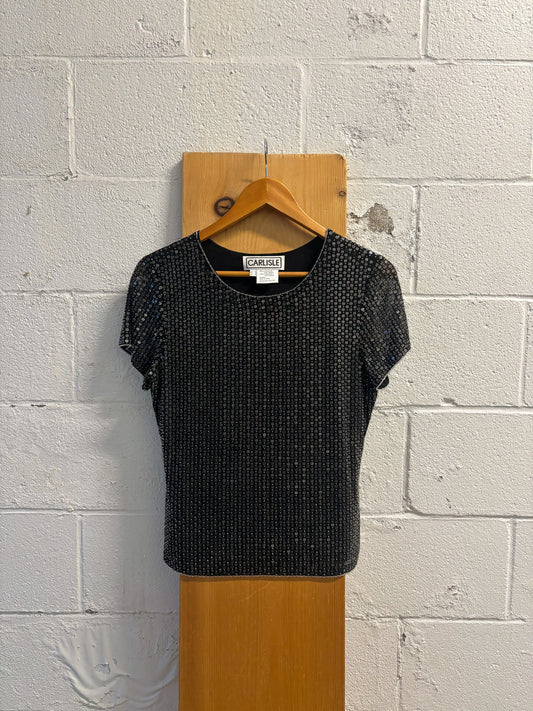Vtg Sequins Tee : S