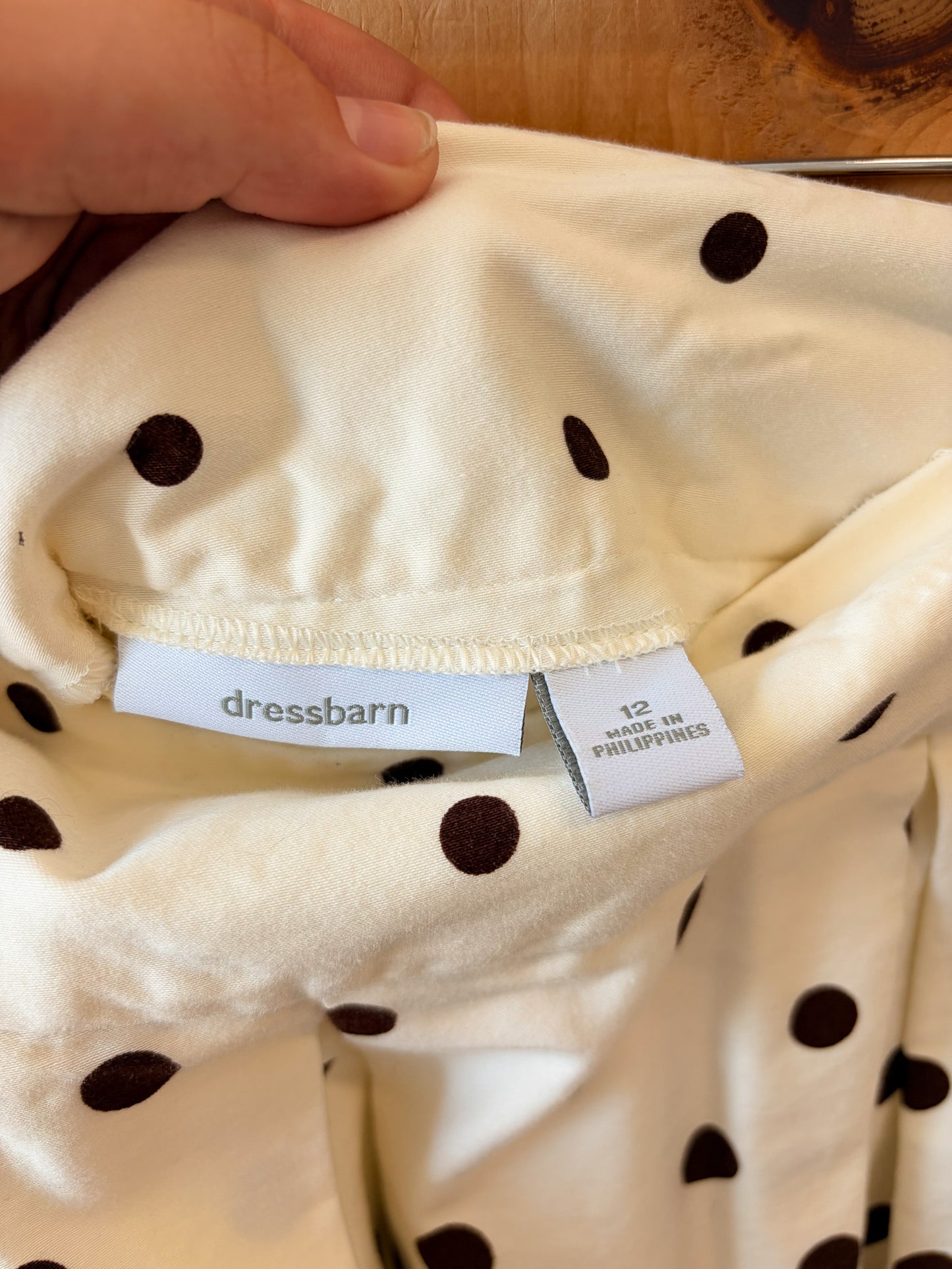 Brown & White Polka Dot Set : 12