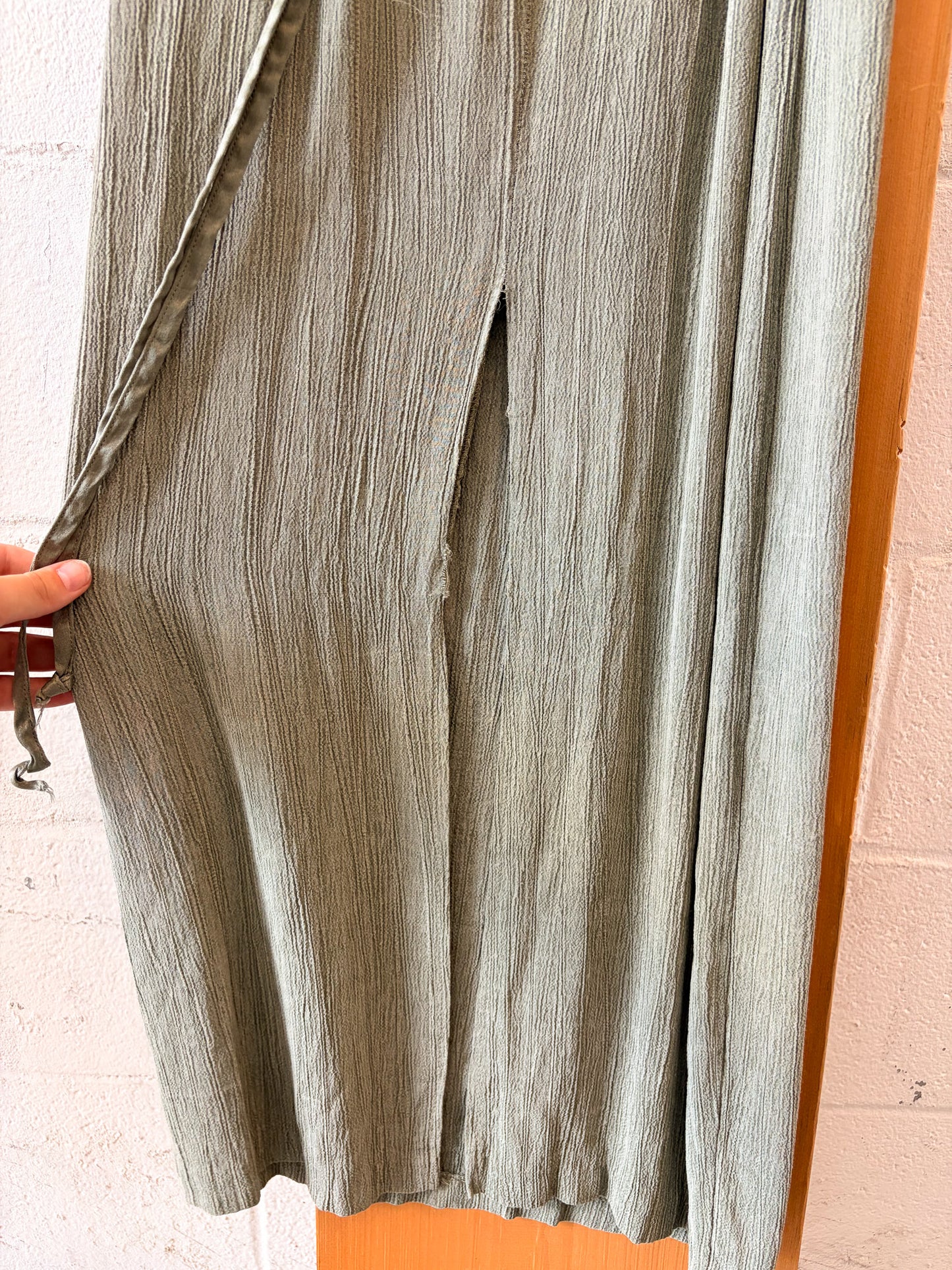 Vtg Long Sage Green Dress : 11/12