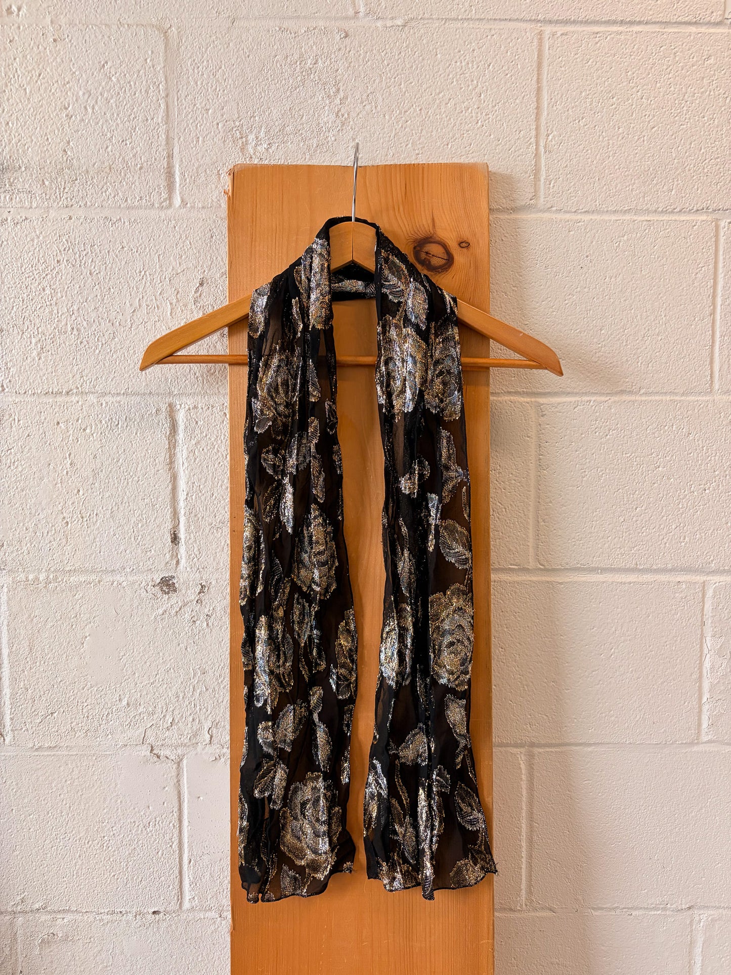 Metallic Rose Scarf