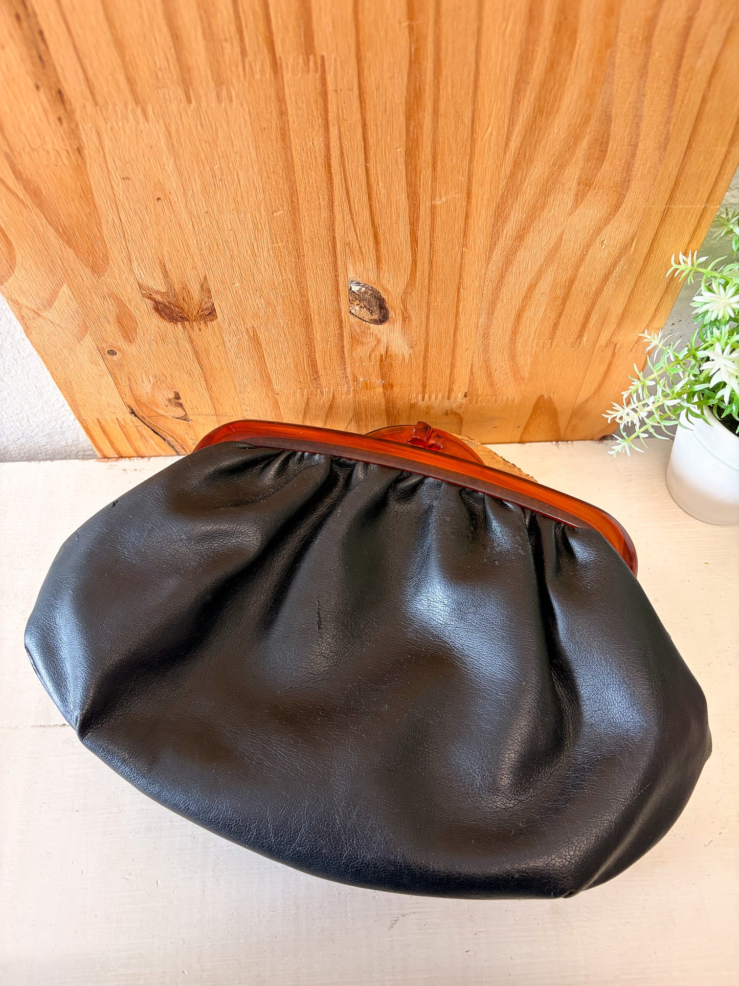 Vtg Black Clutch