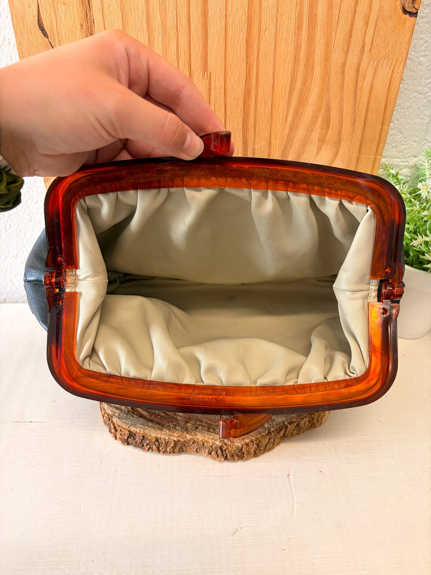 Vtg Black Clutch