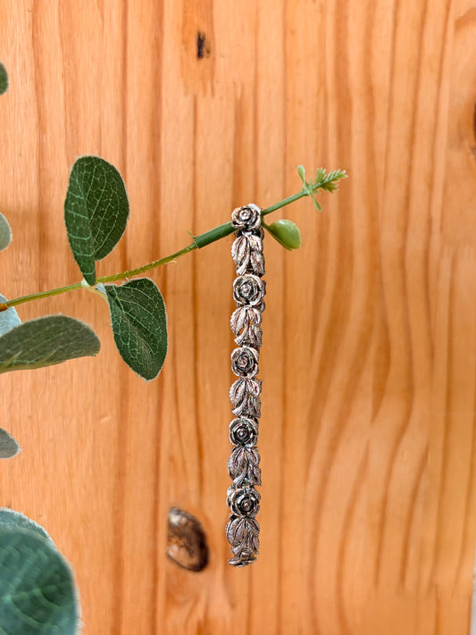 Vtg 925 Rose Link Bracelet