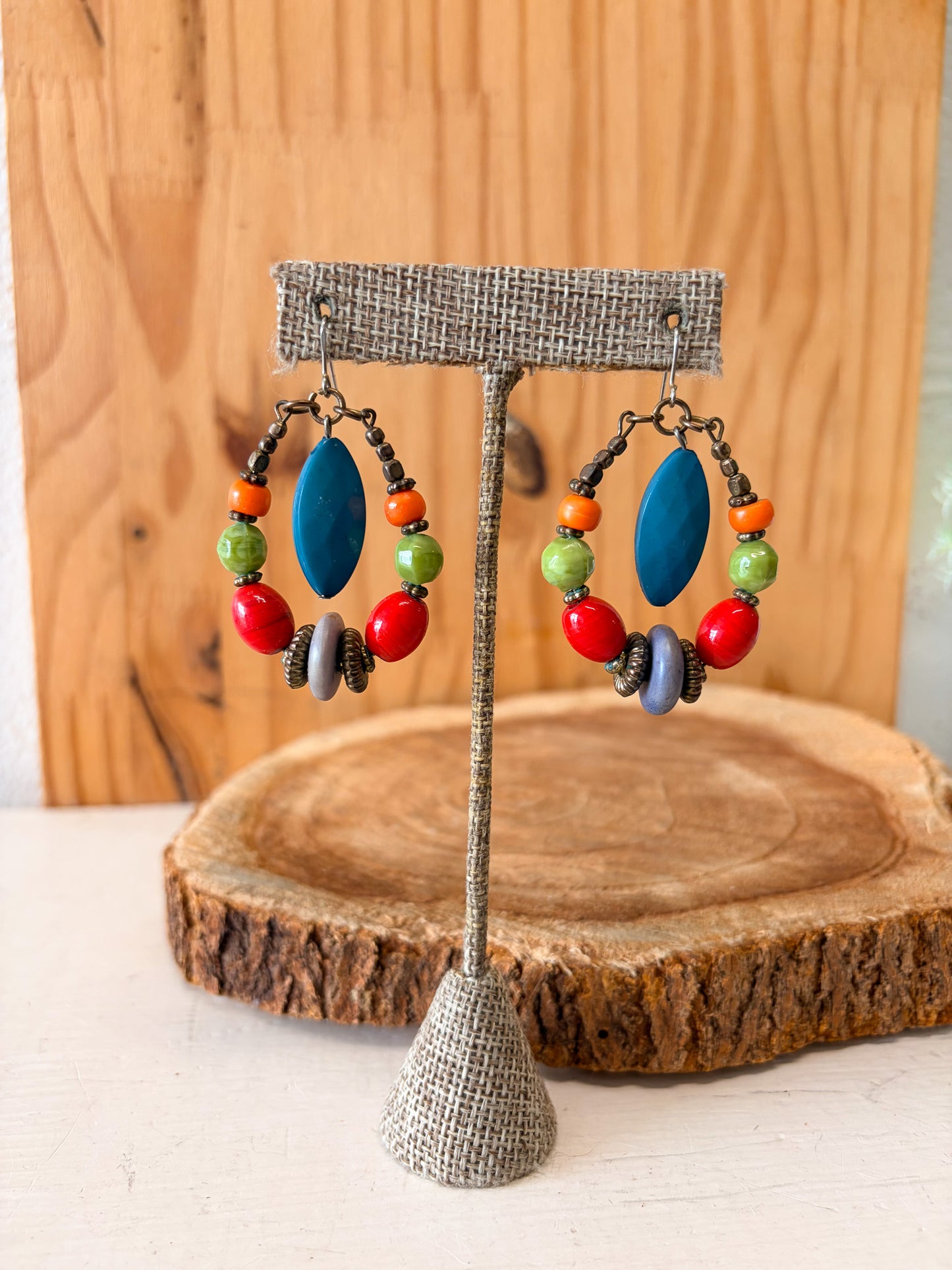 Bright Beaded Earrings