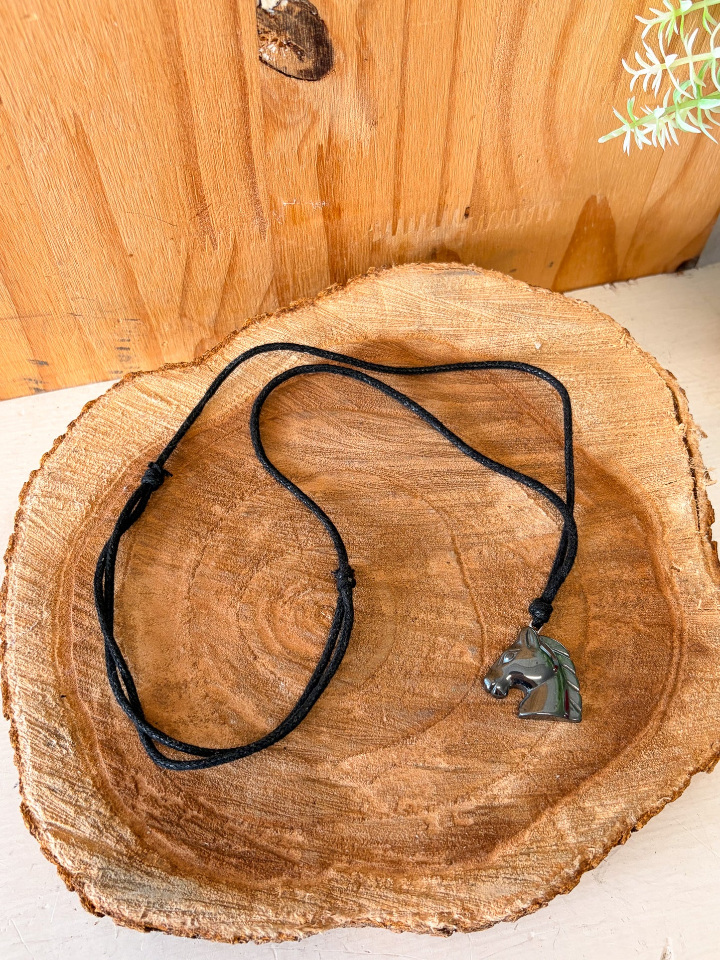 Horse Pendant Cord Necklace