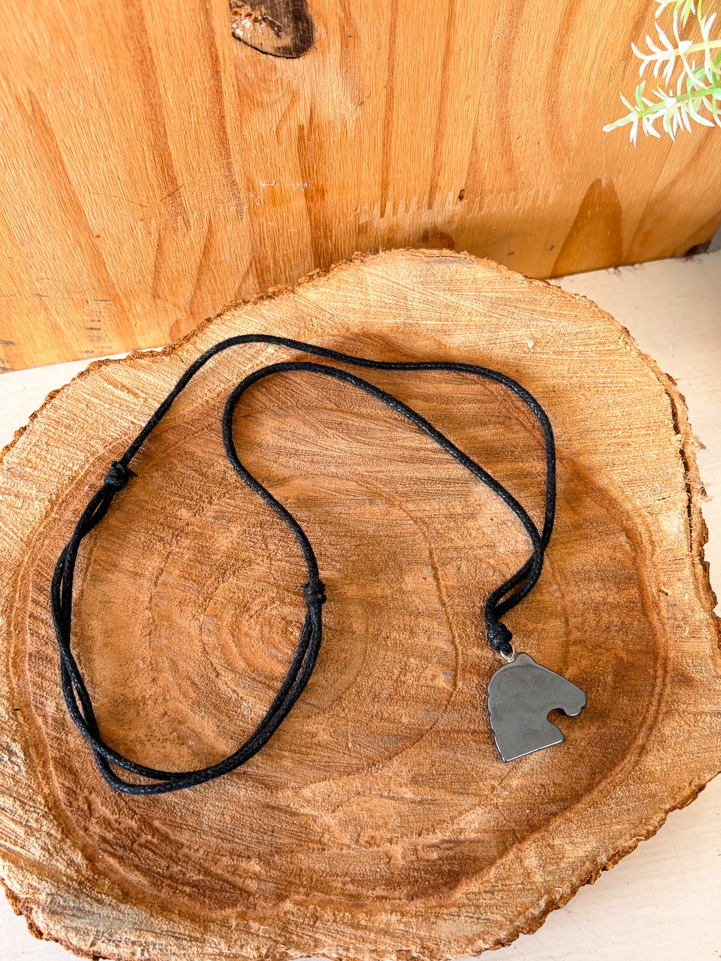 Horse Pendant Cord Necklace
