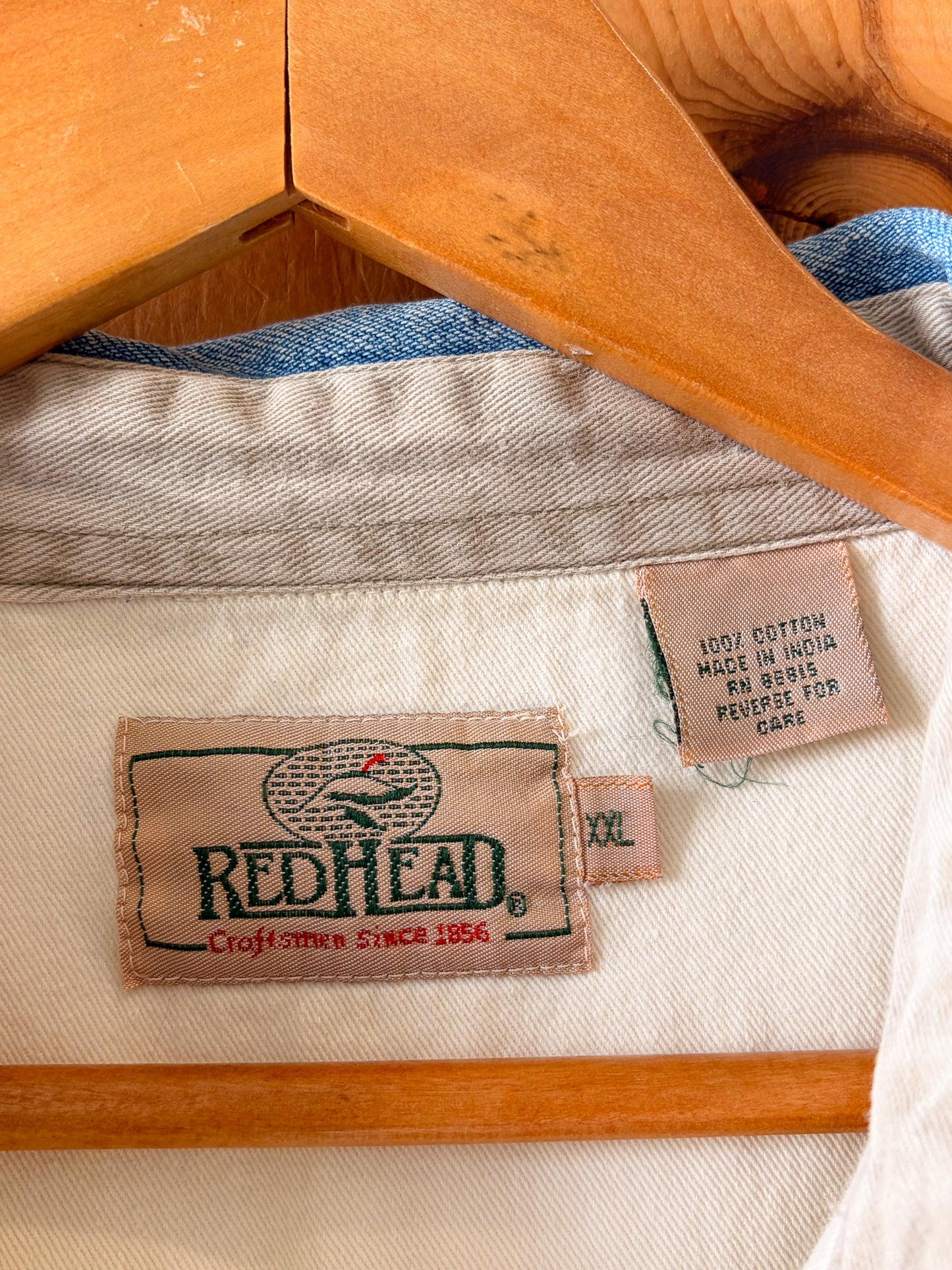 Vtg Redhead Bass Pro Shops Denim Button Up : XXL