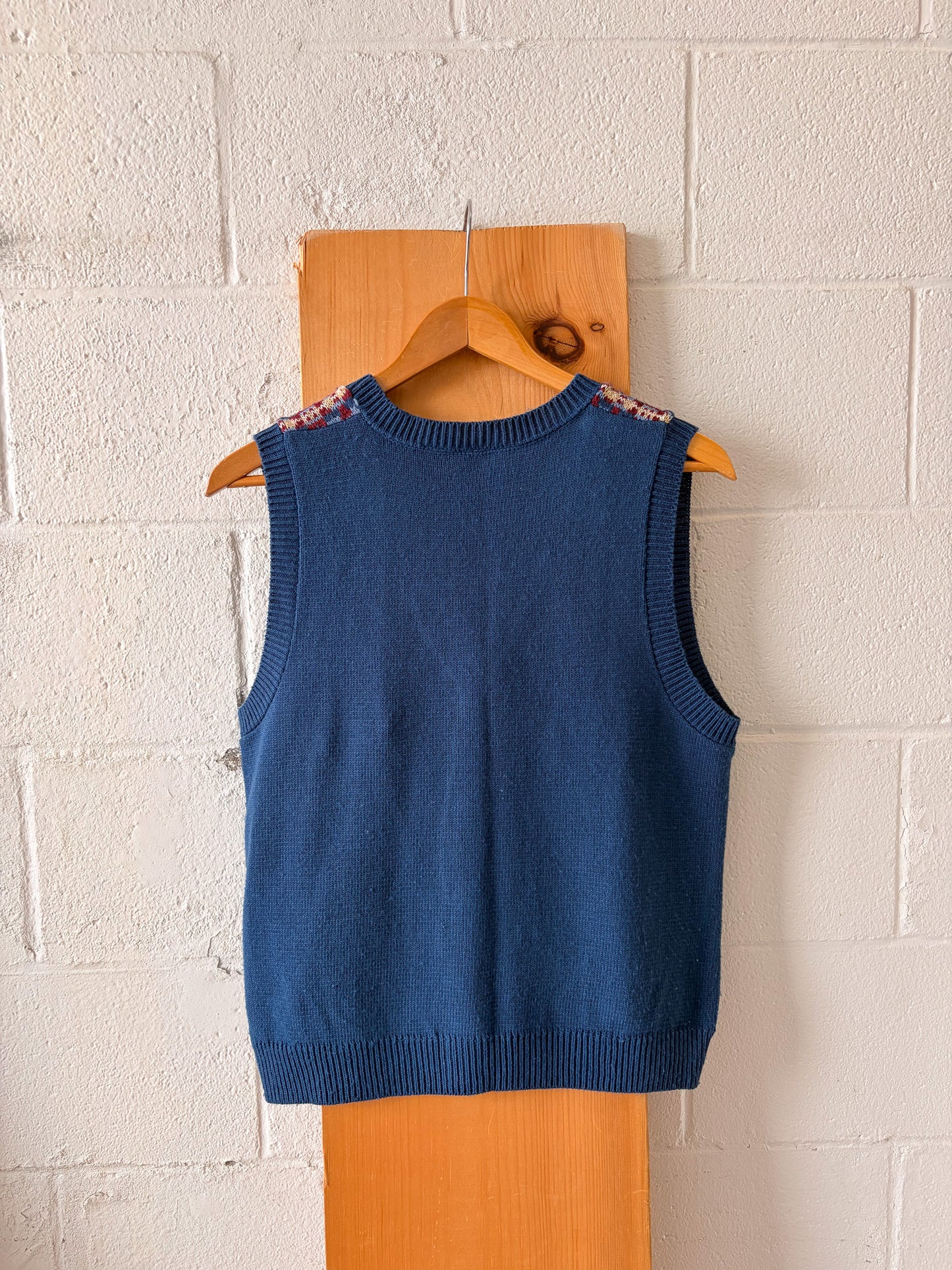 Vtg Patterned Sweater Vest : M