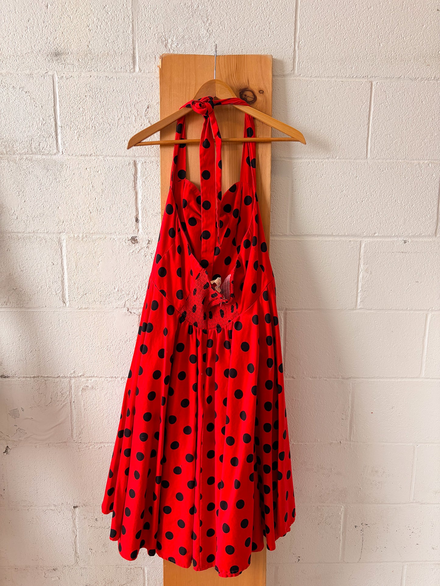 Grace Karin Red & Black Polka Dot Swing Dress : 2X