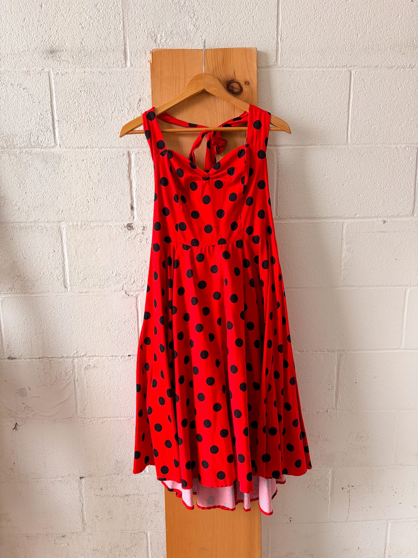 Grace Karin Red & Black Polka Dot Swing Dress : 2X
