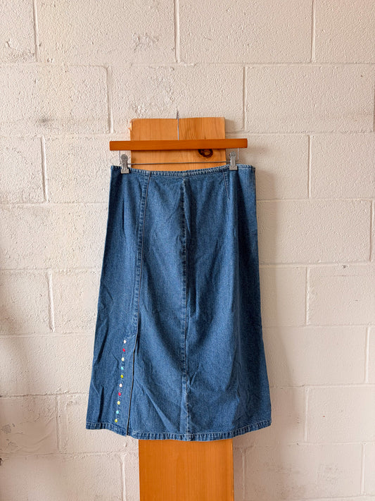 Denim Midi Skirt : 12
