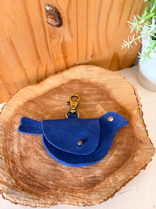 Portland Leather Blue Mockingbird Pouch