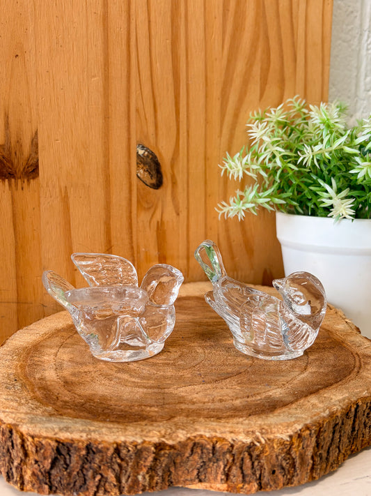 Pair of Glass Doves (Local Pick Up Only)