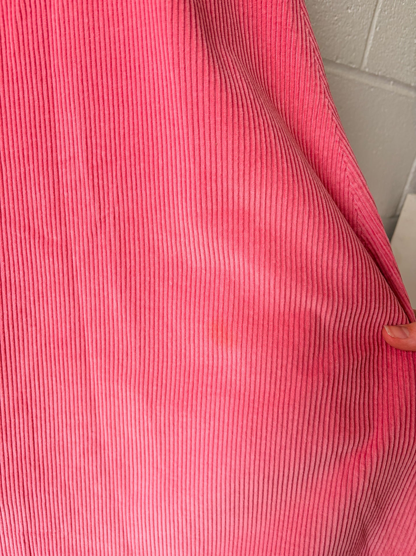 Vtg Pink Corduroy Skirt : 32"W