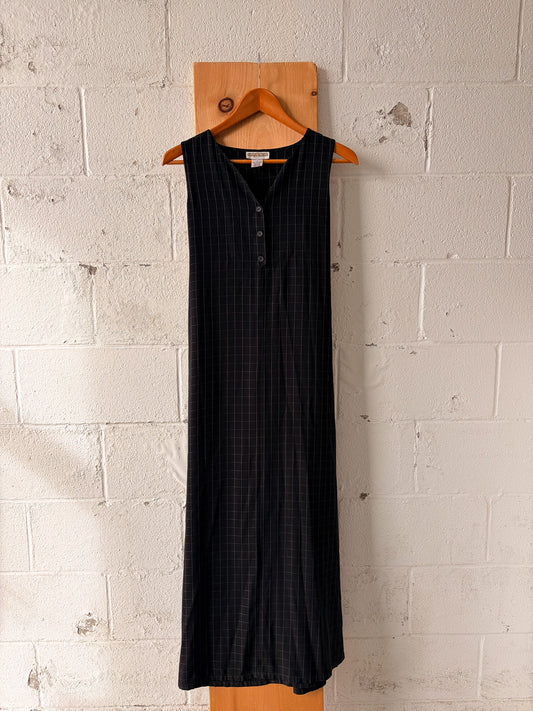 Vtg Checkered Maxi Dress : 8