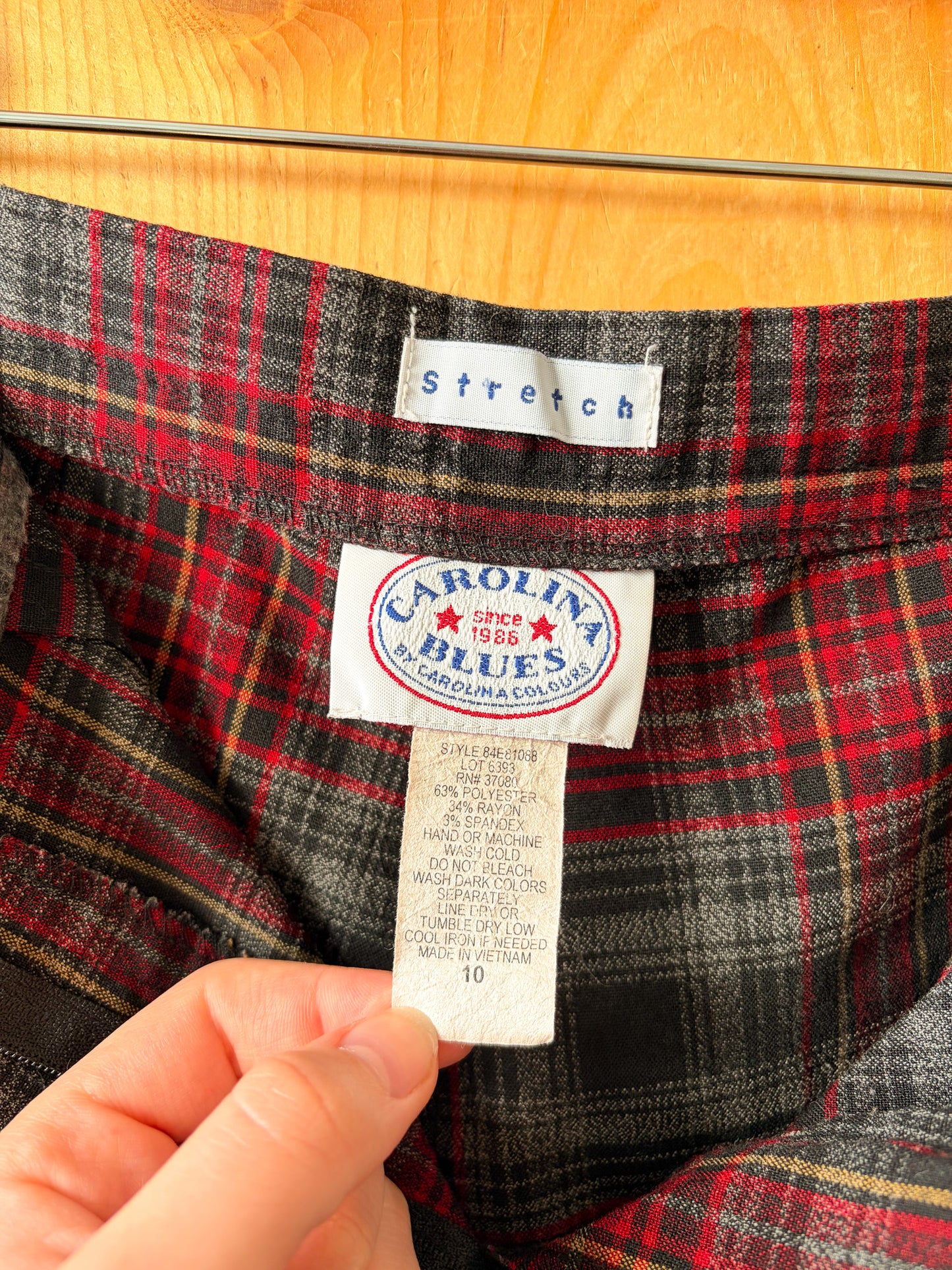 Vtg Plaid Trousers : 32"W