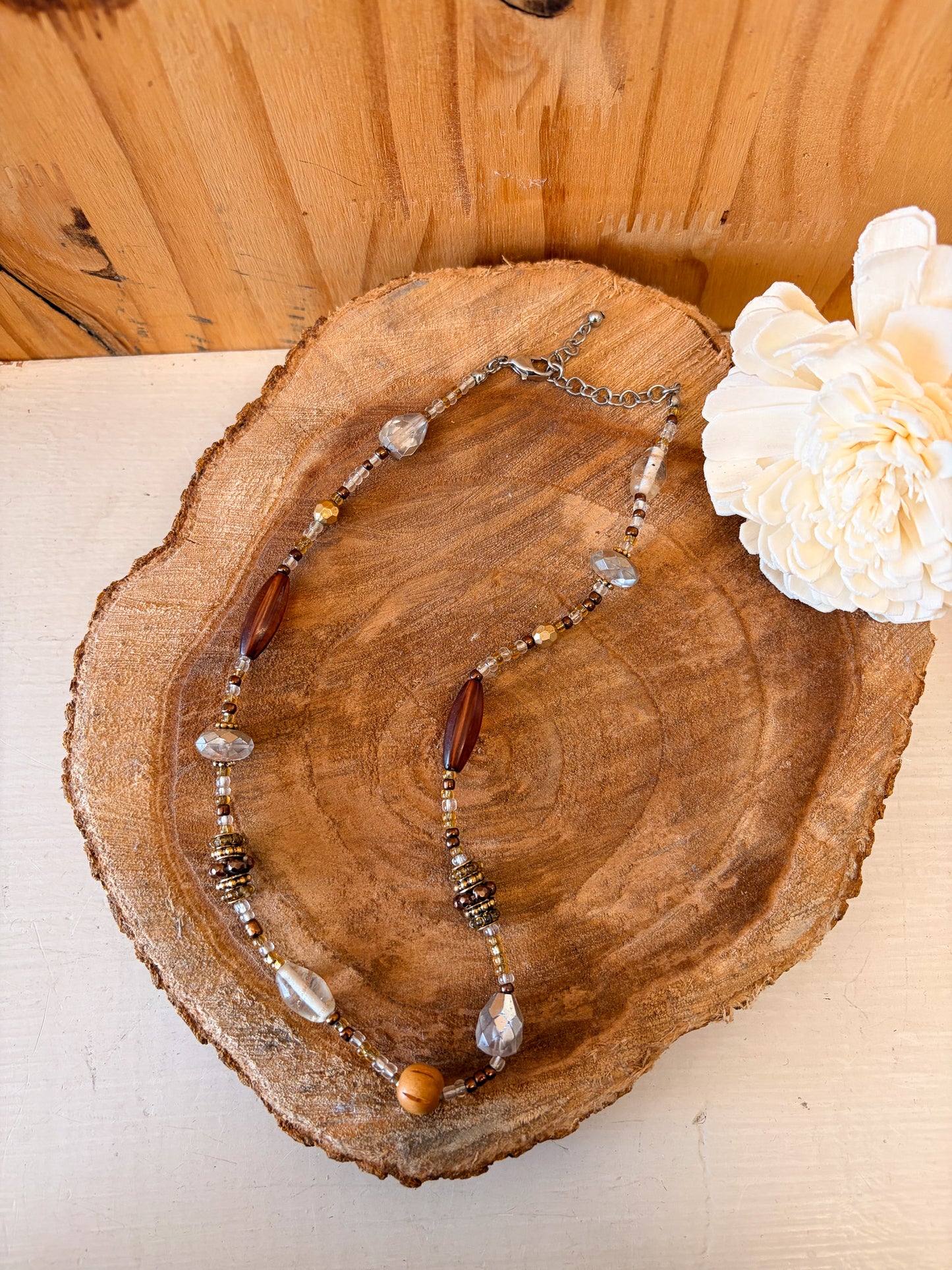 Neutral Beaded Necklace