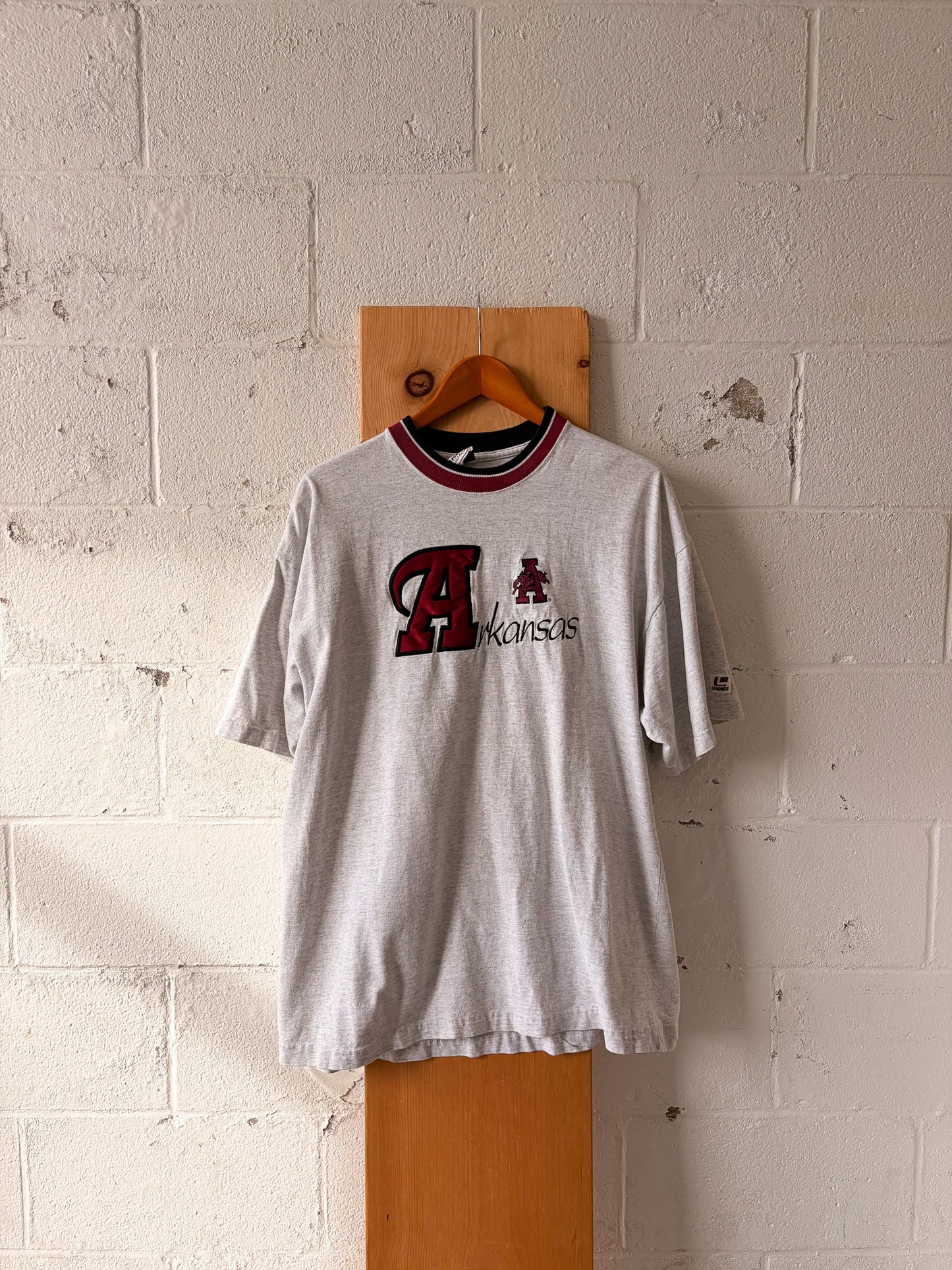 Vtg Arkansas Grey Tee : L