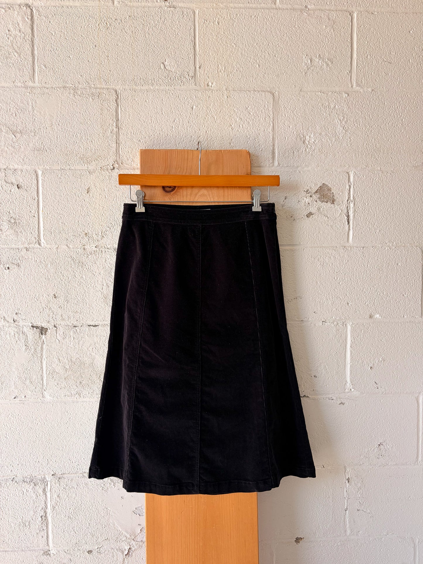 Black Corduroy Midi Skirt : 6