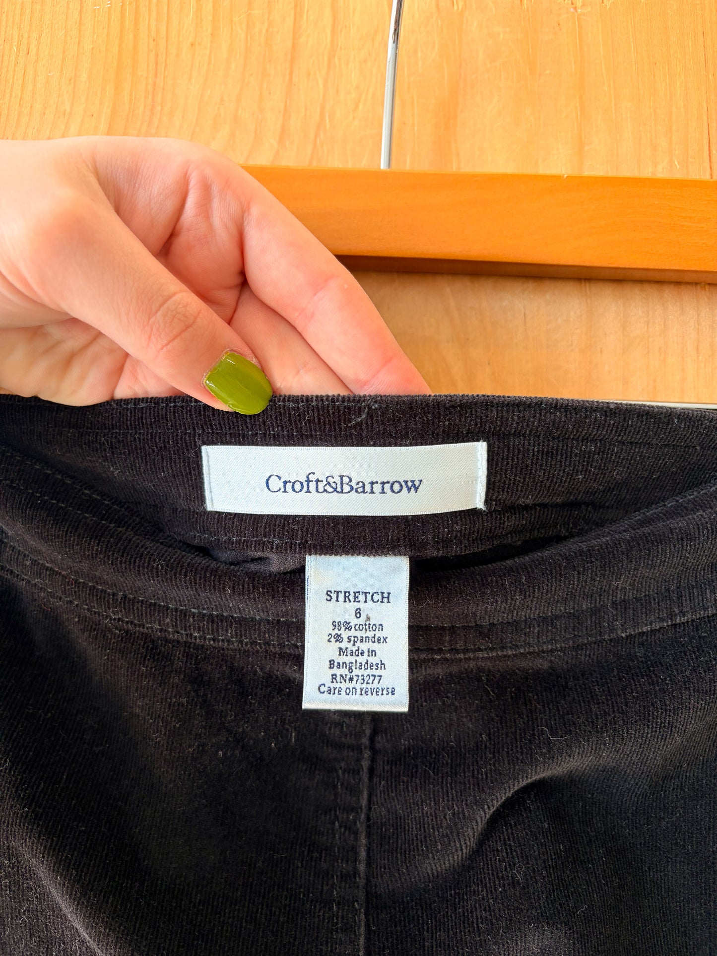 Black Corduroy Midi Skirt : 6