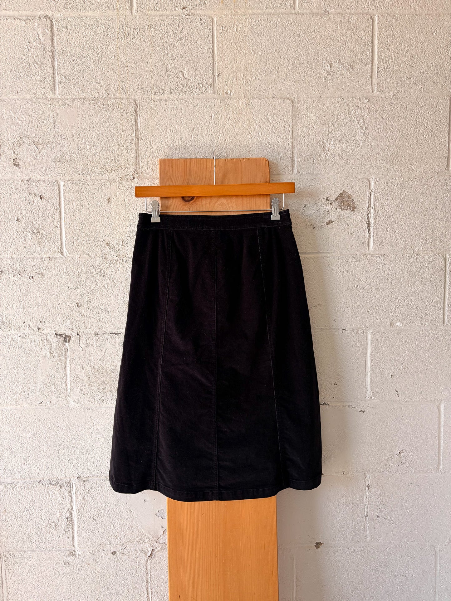 Black Corduroy Midi Skirt : 6