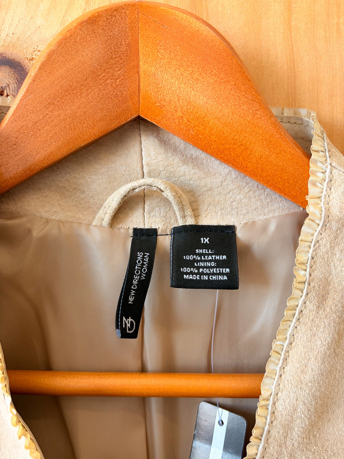 NWT Suede Khaki Jacket : 1X