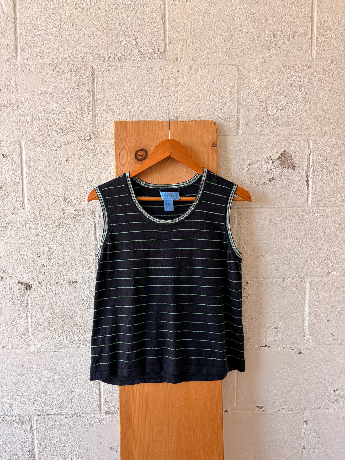 Vtg Striped Navy Tank : XL