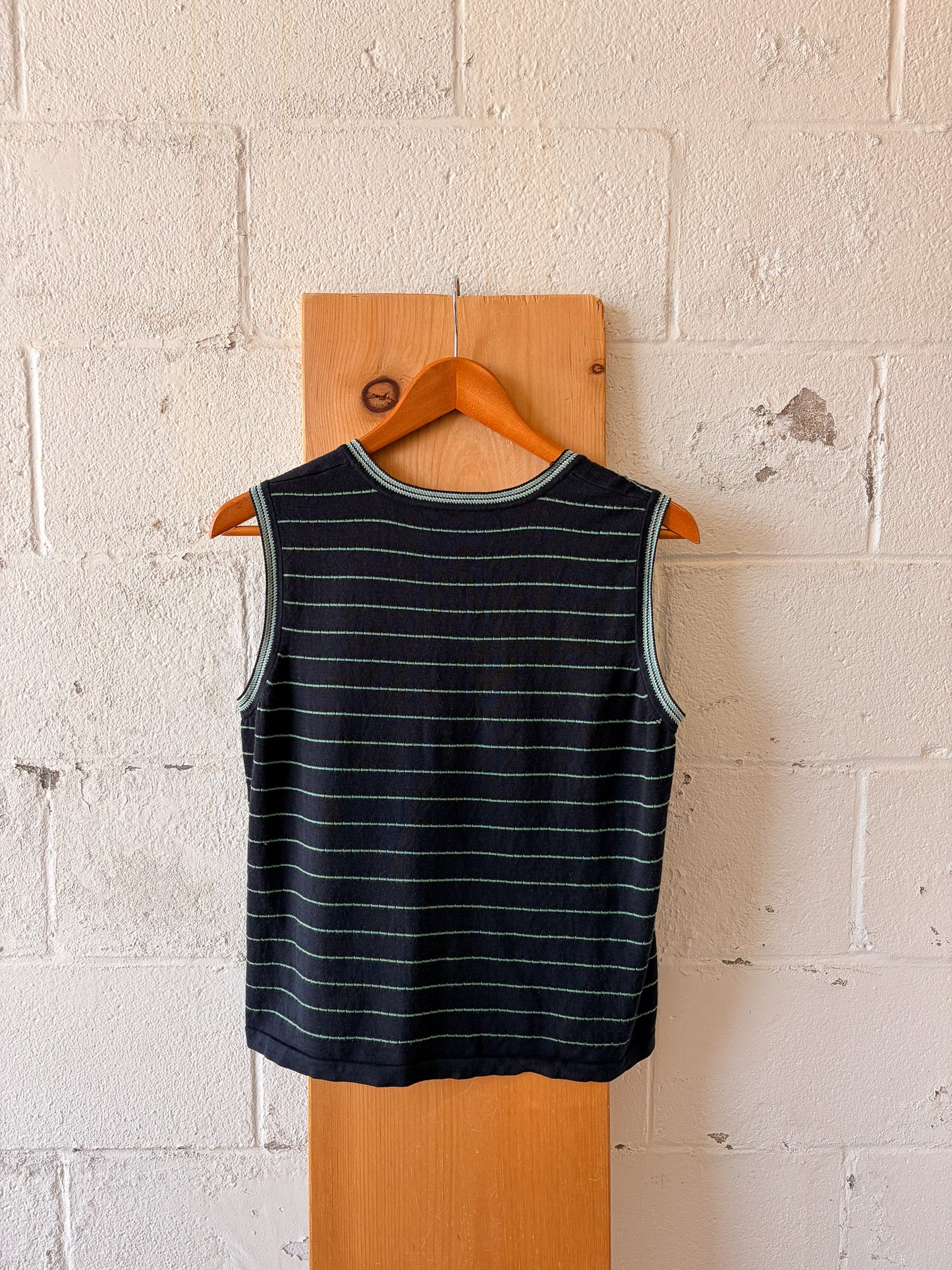 Vtg Striped Navy Tank : XL