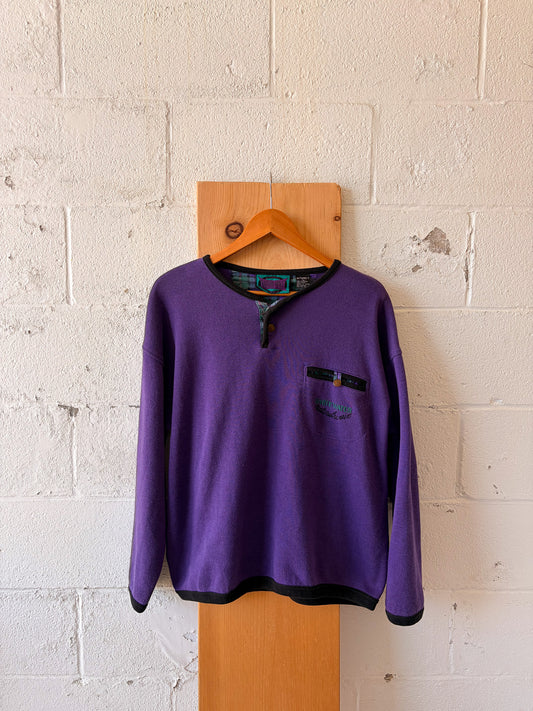 Vtg Purple Gitano Pullover : L
