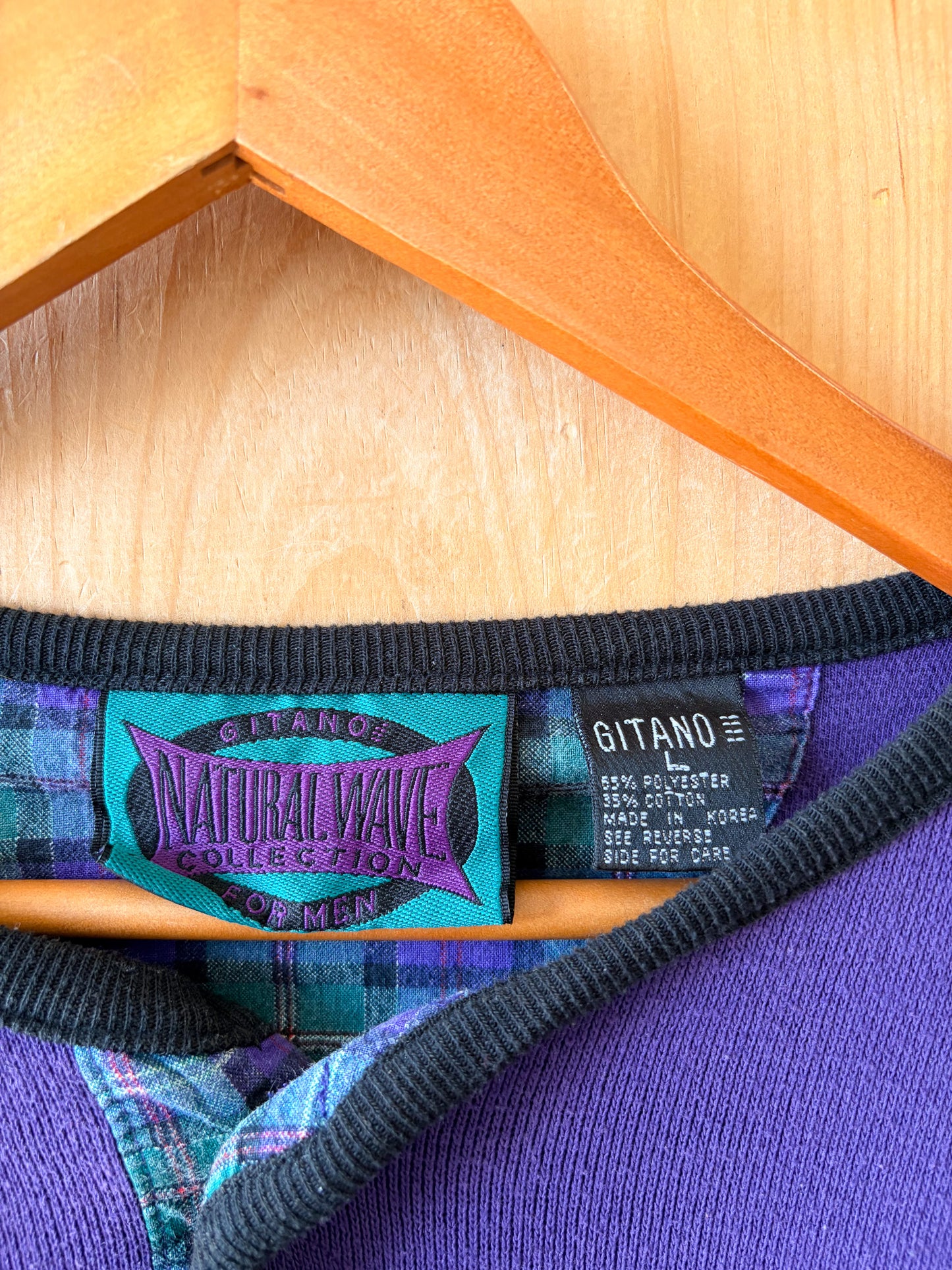 Vtg Purple Gitano Pullover : L