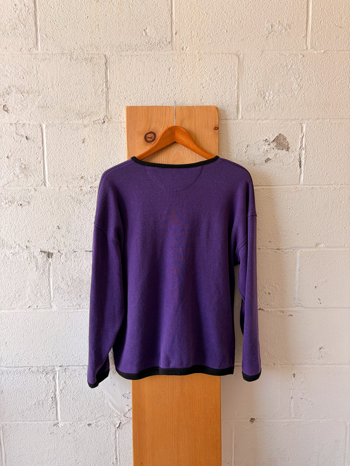 Vtg Purple Gitano Pullover : L