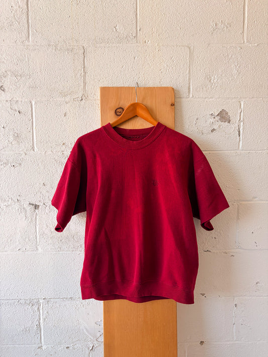 Red Olympic Cut Off Crew : L (As Is)