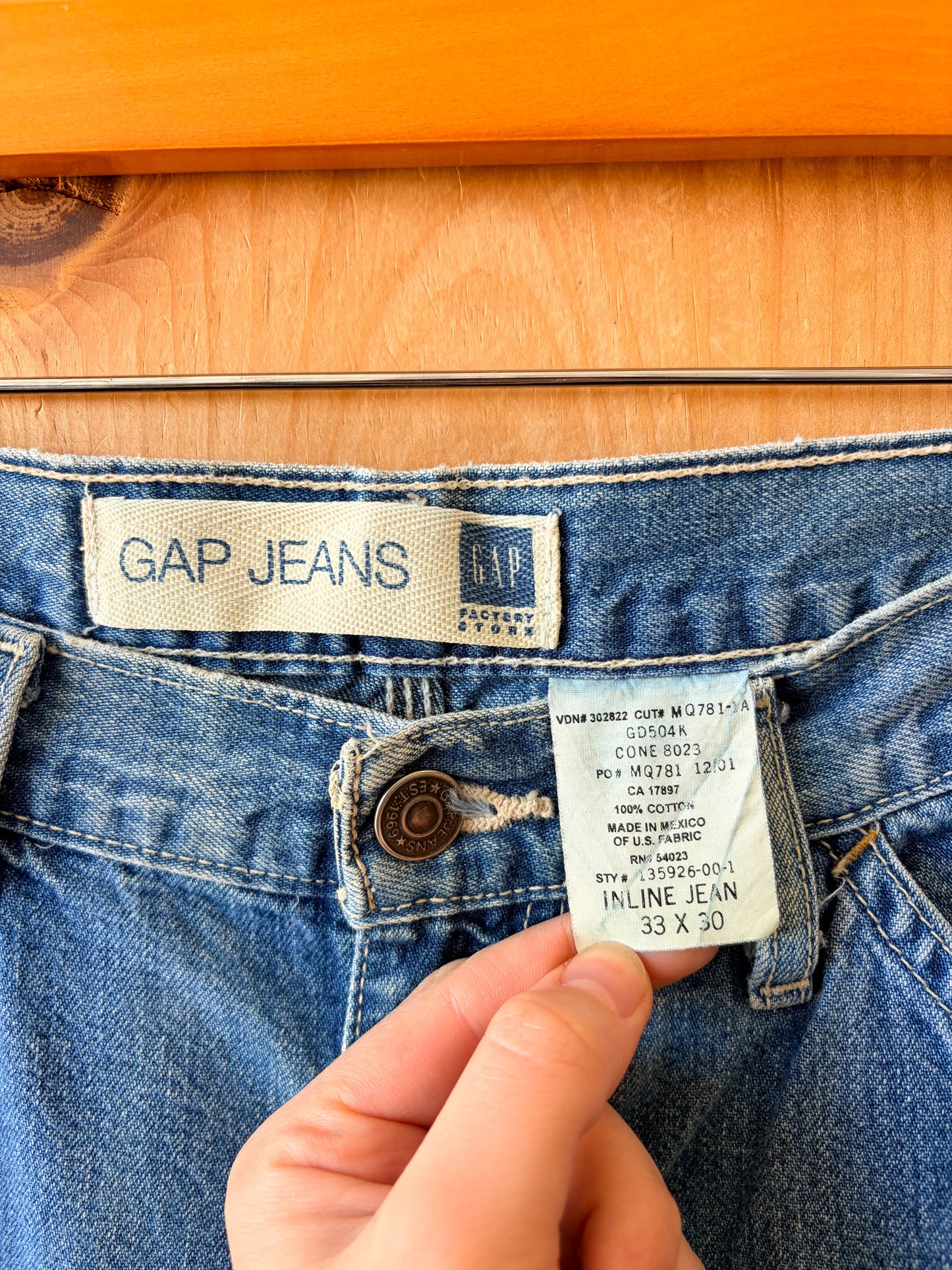 Vtg Gap Inline Carpenter Jeans : 32"W