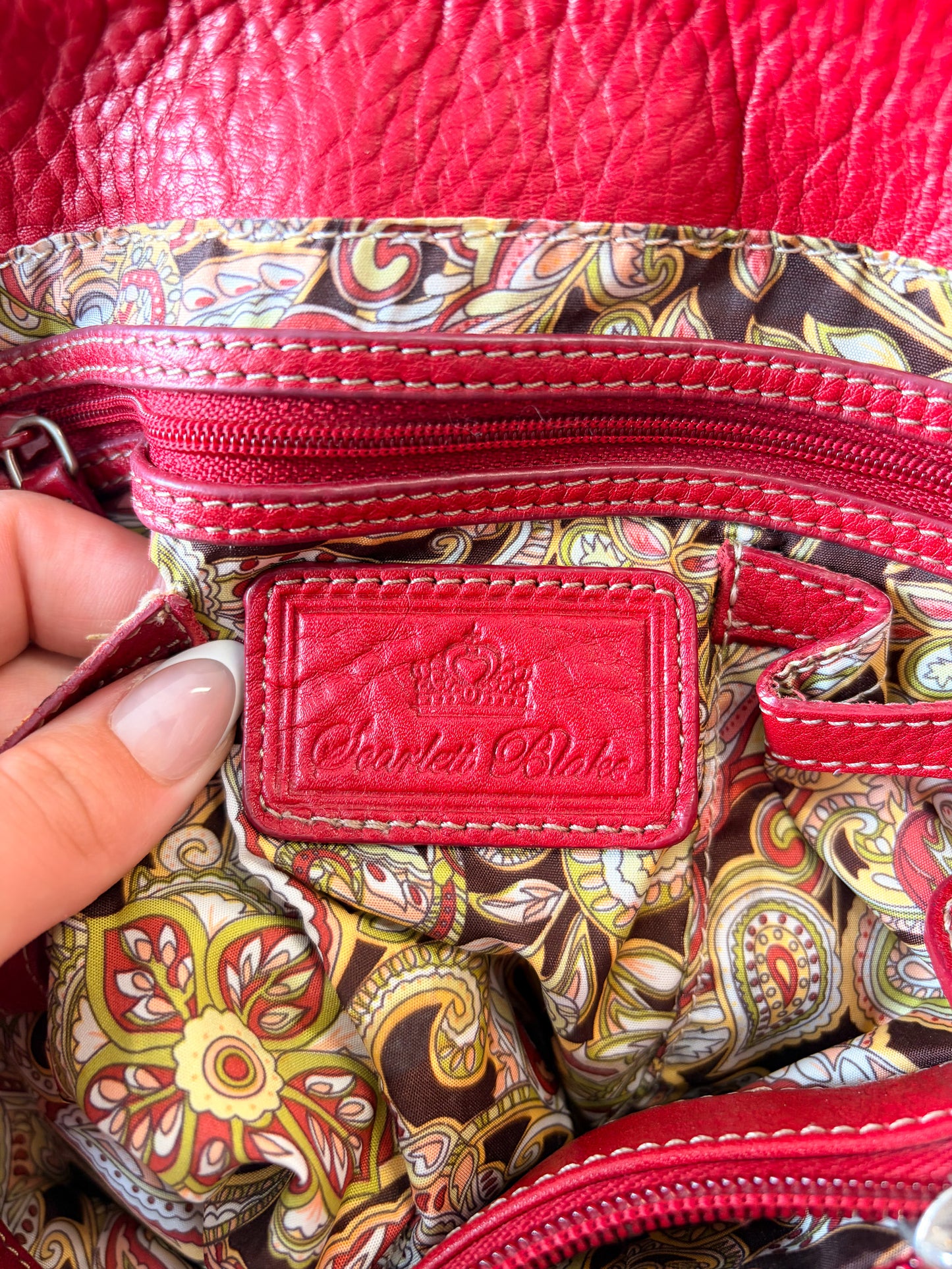 Scarlett Blake Red Leather Purse