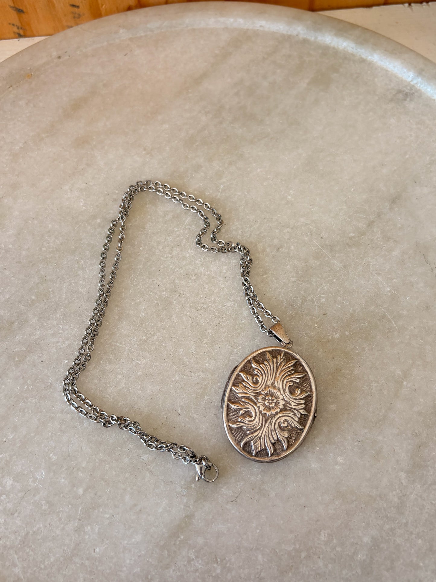 Vtg 925 Locket Necklace